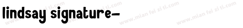 lindsay signature字体转换